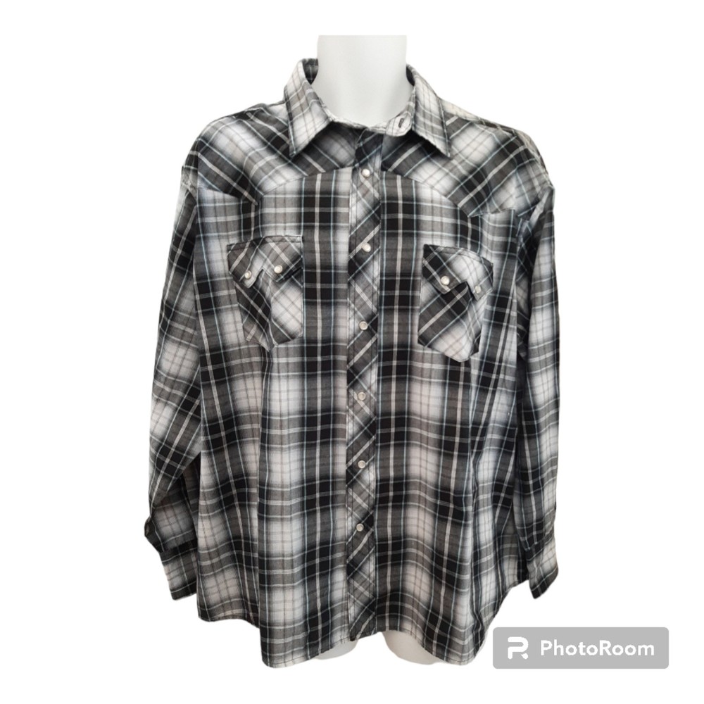 Men's Wranglers Western Shirt, Long Sleeves with White Snaps